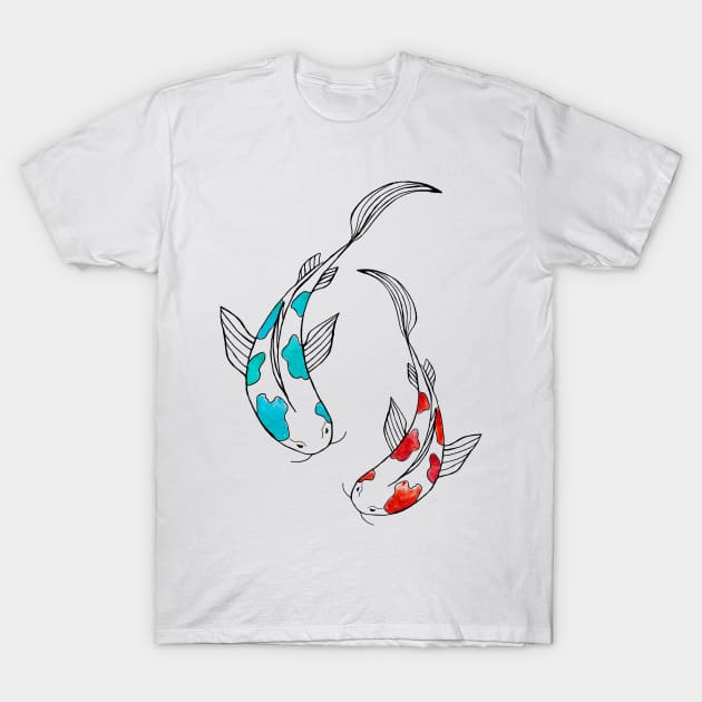 Koi Fish Lovers Transparent T-Shirt by kuallidesigns